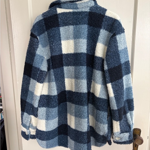 Abercrombie & Fitch Navy and White Teddy Jacket - Picture 6 of 7